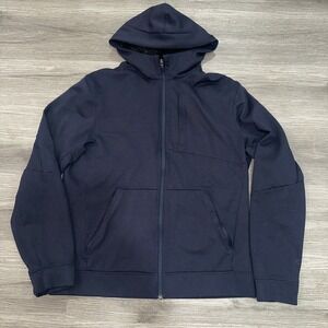 Lululemon City‎ Sweat Hoodie Men's Large L Navy Blue Full Zip Sweatshirt Jacket